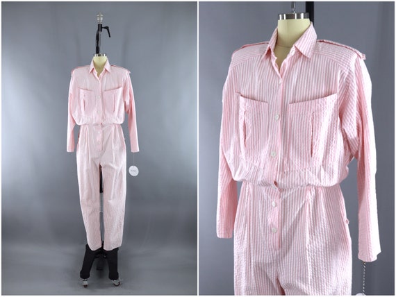 pastel pink jumpsuit