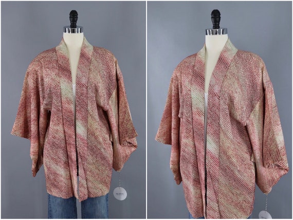 Vintage Kimono Cardigan, Duster Jacket, Boho Summe