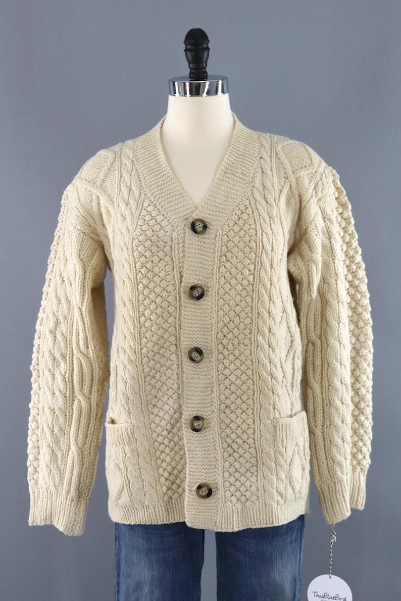 Vintage Fisherman's Sweater Irish Fisherman Cable Knit | Etsy