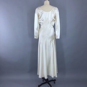 Vintage Wedding Dress Ivory White Bias Cut Dress Satin - Etsy