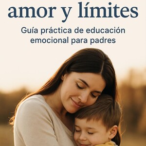 May include: A mother and child embrace in this image, with Spanish text: "Educar con amor y límites" (Educate with love and limits). The image also includes the text "Guía práctica de educación emocional para padres" (Practical guide to emotional education for parents).