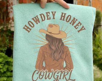 Coastal Cowgirl PNG, Western Cowgirl Hat Shirt Design, Retro Rodeo Graphic Tee Gift for Women, Sublimation Digital Download