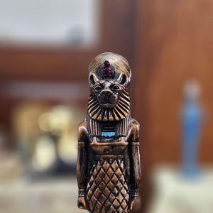 Pharaonic Sekhmet Statue - Handcrafted Stone - Egyptian Goddess Sculpture