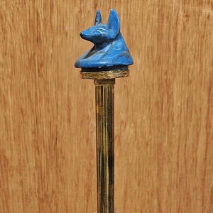 Handmade Anubis Was Scepter made in Egypt from Porcelain , Sceptre Staff