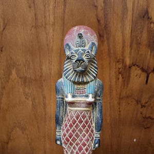 Pharaonic Sekhmet Statue - Handcrafted Stone - Egyptian Goddess Sculpture