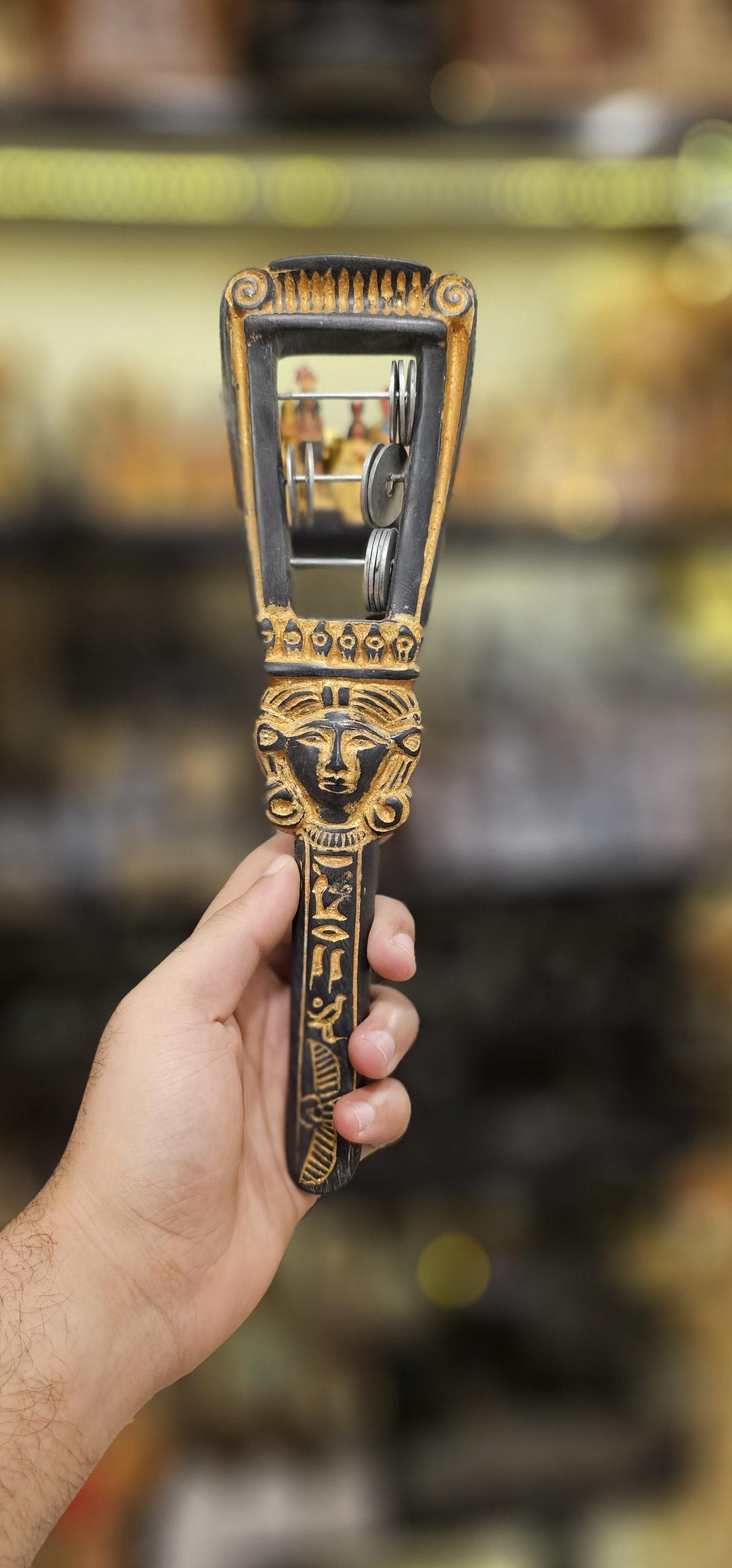 Goddess Hathor Sistrum, Ancient Egyptian Musical Instruments Sistrum ...