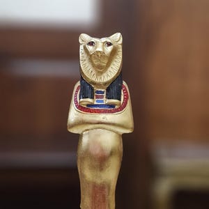 Pharaonic Sekhmet Statue - Handcrafted Stone - Egyptian Goddess Sculpture