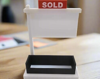 Mini “For Sale” Business Card Holder – Perfect for Real Estate Agents - Realtor Gift