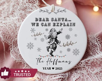 Custom Family-2025 Christmas Ornament,Funny Vintage Personalized Holiday Keepsake Decoration, Customizable,Modern-Farmhouse Xsmas Tree Gifts