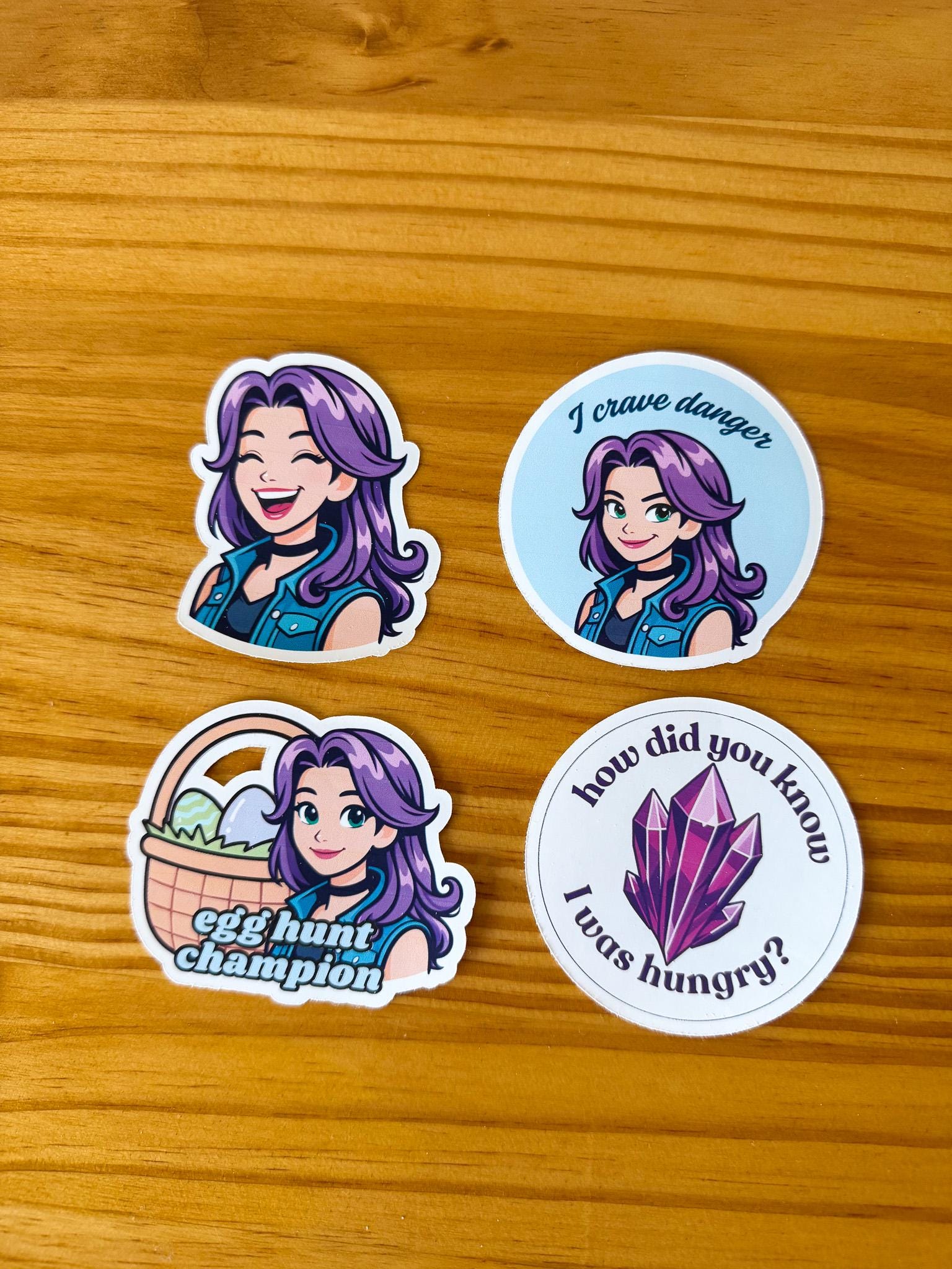 Stardew Valley Abigail Sticker Pack (set of 4) | Cute Gamer Stickers - Etsy