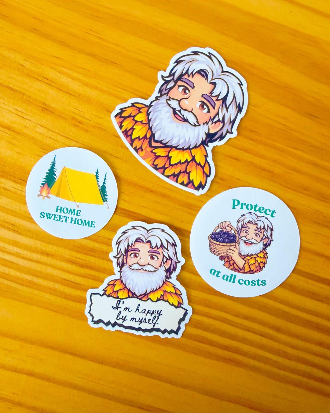 Project Linus Sticker Stardew Valley Linus Sticker Pack - Set of 4 Vinyl Gamer Stickers ...