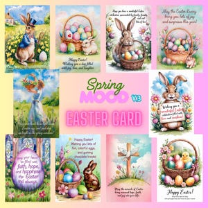 Osterkarte | Oster Karte zum Ausdrucken | Digitaler Download | Süße Osterhasenkarte | DIY Ostern Geschenk | Ostergeschenk | Kinderzimmer Wanddeko