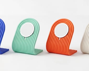 The Arca - Phone Stand - Ribbed Modern Design - Magnetic MagSafe Holder for iPhone