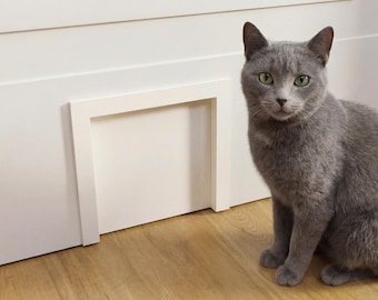 Pet Flap Doors - Cat & Dog Pass Door Kit for Indoor - Easy Install - Recycled PLA - Minimalist Interior Pet Door - DIY - Pets Supply