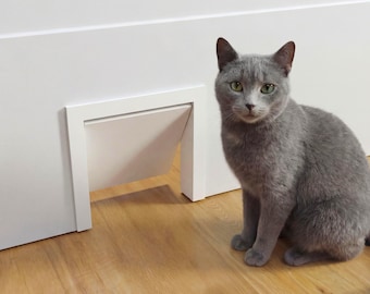 Pet Flap Doors - Cat & Dog Pass Door Kit for Indoor - Easy Install - Recycled PLA - Minimalist Interior Pet Door - DIY - Pets Supply