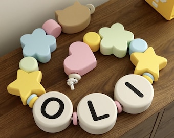 Custom 3D Letters Name Sign - Friendship Bracelet Beads. Nursery Wall Art Gift. Kids Room Birthday Decor 3D Printed Business Logo Name Block