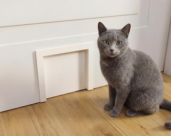 Pet Flap Doors - Cat & Dog Pass Door Kit for Indoor - Easy Install - Recycled PLA - Minimalist Interior Pet Door - DIY - Pets Supply