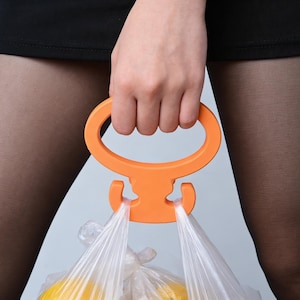 Porte-sac d'épicerie | Anse ergonomique pour sac à provisions | Support solide imprimé en 3D | Gadget de rangement pour plusieurs sacs. Amélioration de l'habitat.
