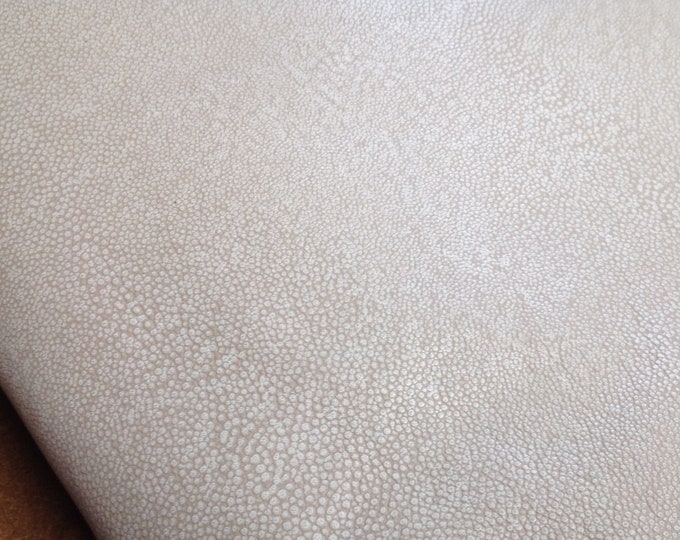 Gray Pebbled Embossed Leather Cowhide.  Upholstery Leather.  Garment Leather.  RDO107