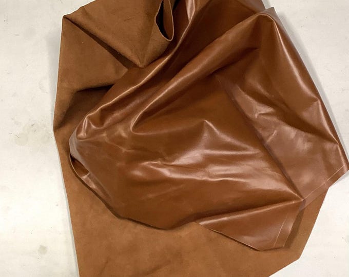 Nutmeg Leather Cowhide Remnants. Leather Hides. Crafting Leather. Cowhide. BR1022