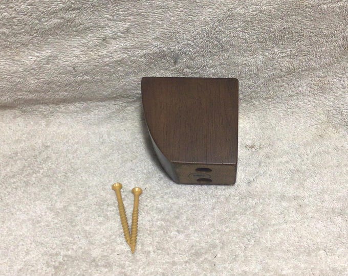 Walnut Finish Wooden Furniture Legs - 3 Inch Height - Set of 4