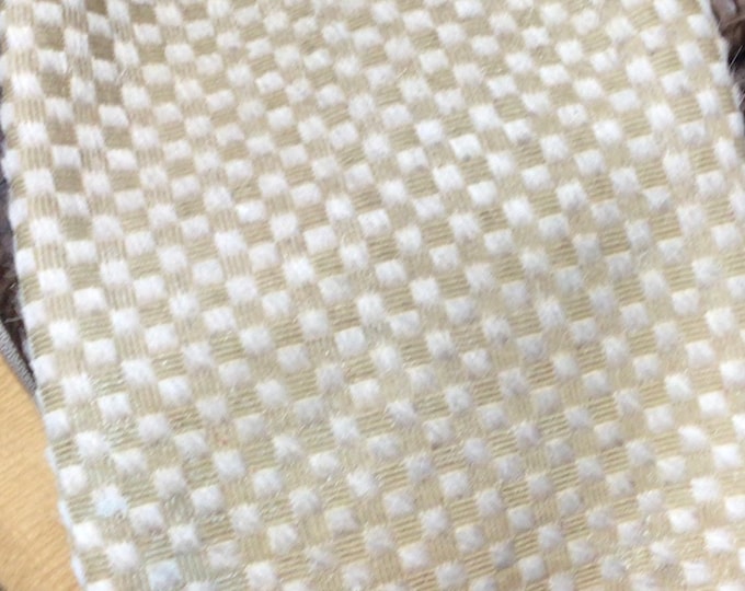 Off White and Beige Checkerboard Hair On Cowhide Remnants DD2262