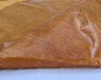 Distressed Chestnut Leather Sides, Upholstery Garment Crafting, Semi Gloss Finish MG123