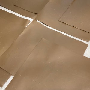 8 pieces golden brown leather cowhide squares.  Remnants,  SAM912