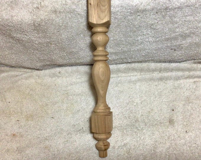 Unfinished Wooden Spindle Legs.  Furniture Legs.  Finials. Cabinetry. SP1248. Packages of 2 and 4.