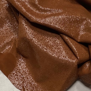 Lux Cognac Pebbled Leather Lambskins. Leather Hides. OSM20720
