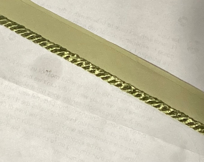 24 Yards Celery Green 3/16 inch cord with Fabric Lip.  LL26
