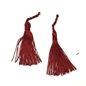 Package of 8 Red 3 Inch Chainette TasselmTJ19