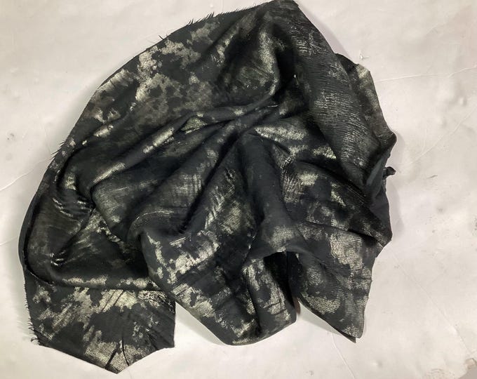 Black And Silver Brushed Suede Camouflage Leather Lambskin. Leather Hides. Crafting Leather.AI.  OSM1105