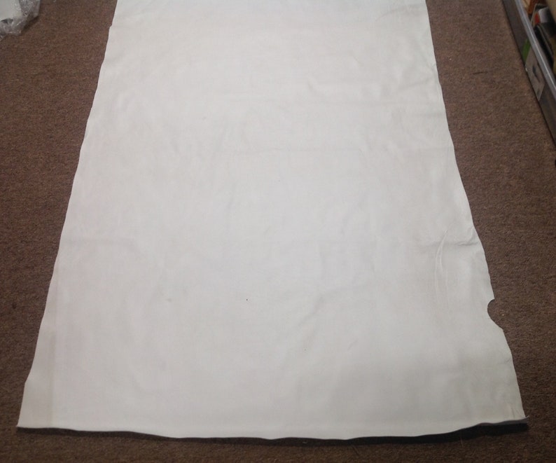 Dingy Dirty White Leather Cowhide Partials #BR1157