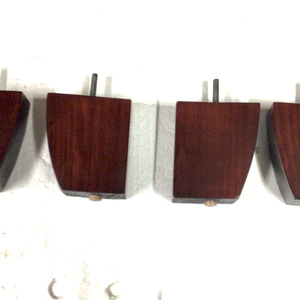 Package of 4  Wooden Furniture Legs 4 1/2” Height.   DA1083 Mahogany