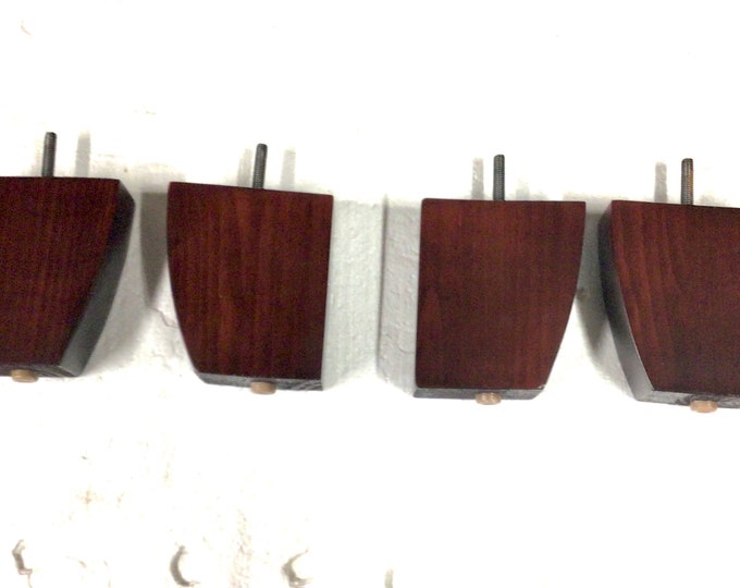 Package of 4  Wooden Furniture Legs 4 1/2” Height.   DA1083 Mahogany