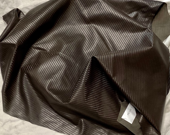 Brown Pin Stripe Leather Lambskins,  LAMB6131