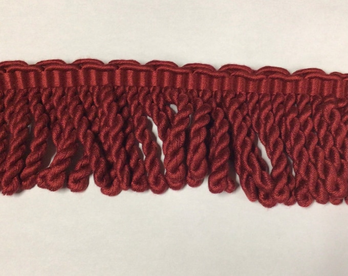 Red Bullion 3 Inch Fringe sold by the Yard.FR203