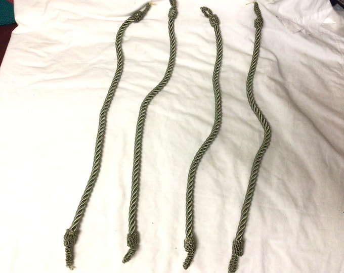 Package of 4 Satin Green 22 inch Tiebacks. TL46