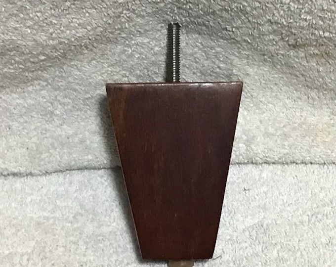 Dark Oak Wooden Furniture Legs: 4" Chair Risers - 5/16" Hanger Bolts