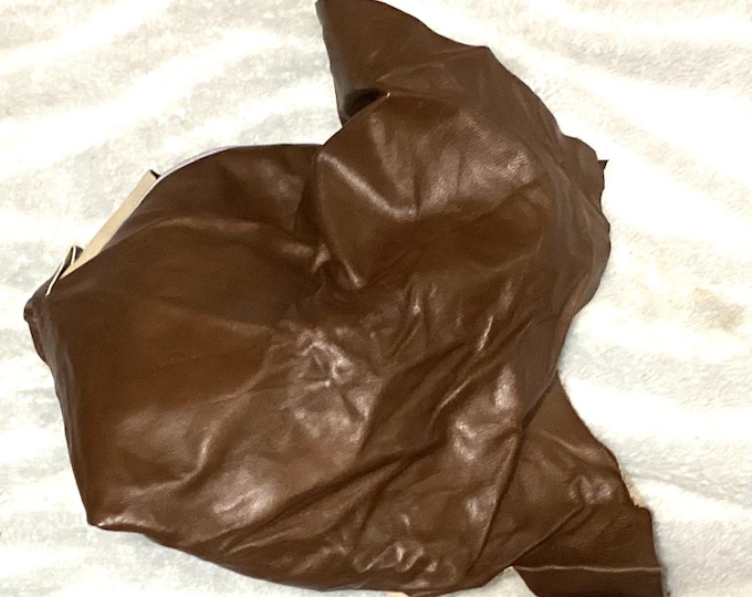Oxford Brown Leather Cowhide Remnant.  SCR12