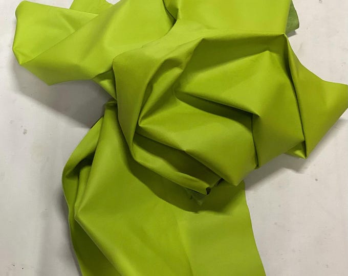 Spring Green Leather Cowhides. Leather Hides. Upholstery Leather, Automotive Leather. Garment Leather.  BR862