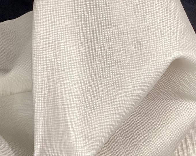 Embossed White Leather Cowhide Remnants,  BR901
