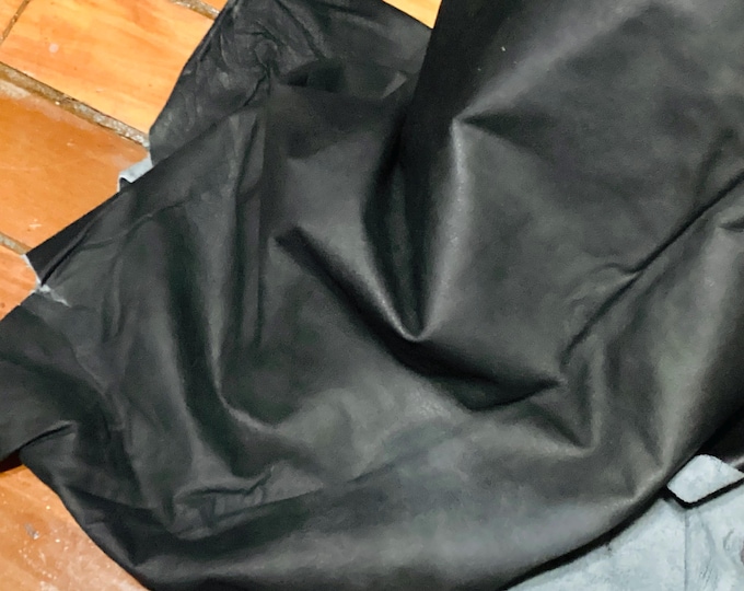 Slightly Distressed Black Bison Hide Remnants.  NC103