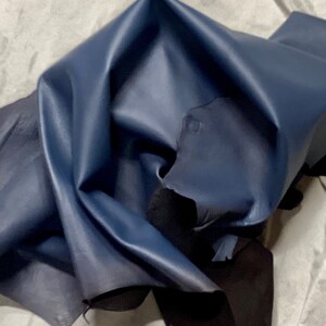 Blue Distressed, Brown Tones, Leather Deerskins.  D17
