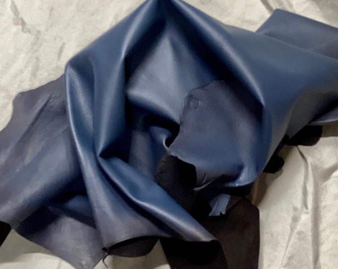Blue Distressed, Brown Tones, Leather Deerskins.  D17