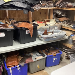 8 Pounds Leather Cowhide Remnants. Scrap Leather. Crafting Leather. Jewelry Leather. Handbag Leather.