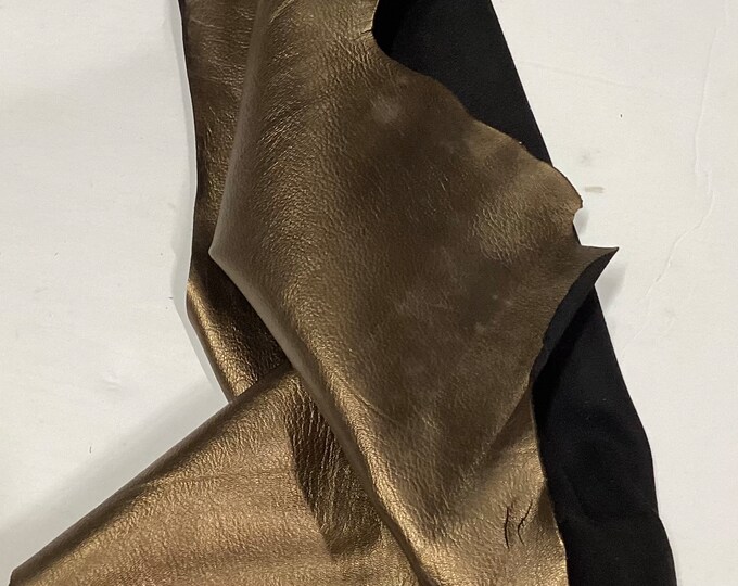 Tarnished Brass Leather Lambskin.  Leather Hides.  Hides,  OSM07752
