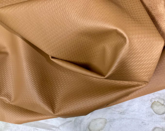 Clay Embossed Macaroon Pattern Leather Cowhide. Leather Hides, Cowhide. upholstery Leather, Crafting Leather, Gifts. CLAY30