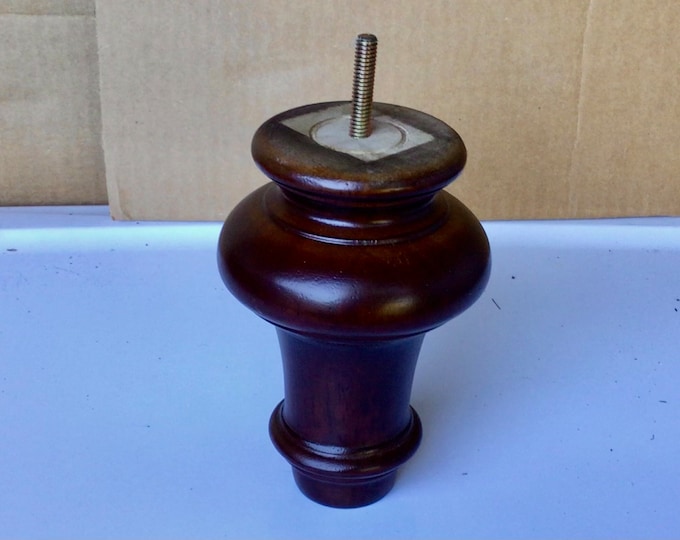 LT6041W Package of 4 walnut finish wooden furniture legs
